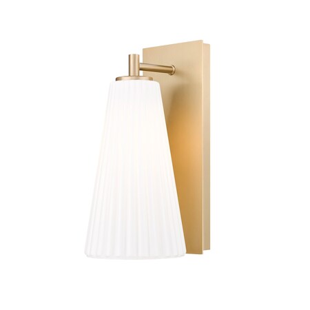 Z-Lite Farrell 1 Light Wall Sconce, 6in. W x 12.75in. H, Modern Gold 3043-1SS-MGLD